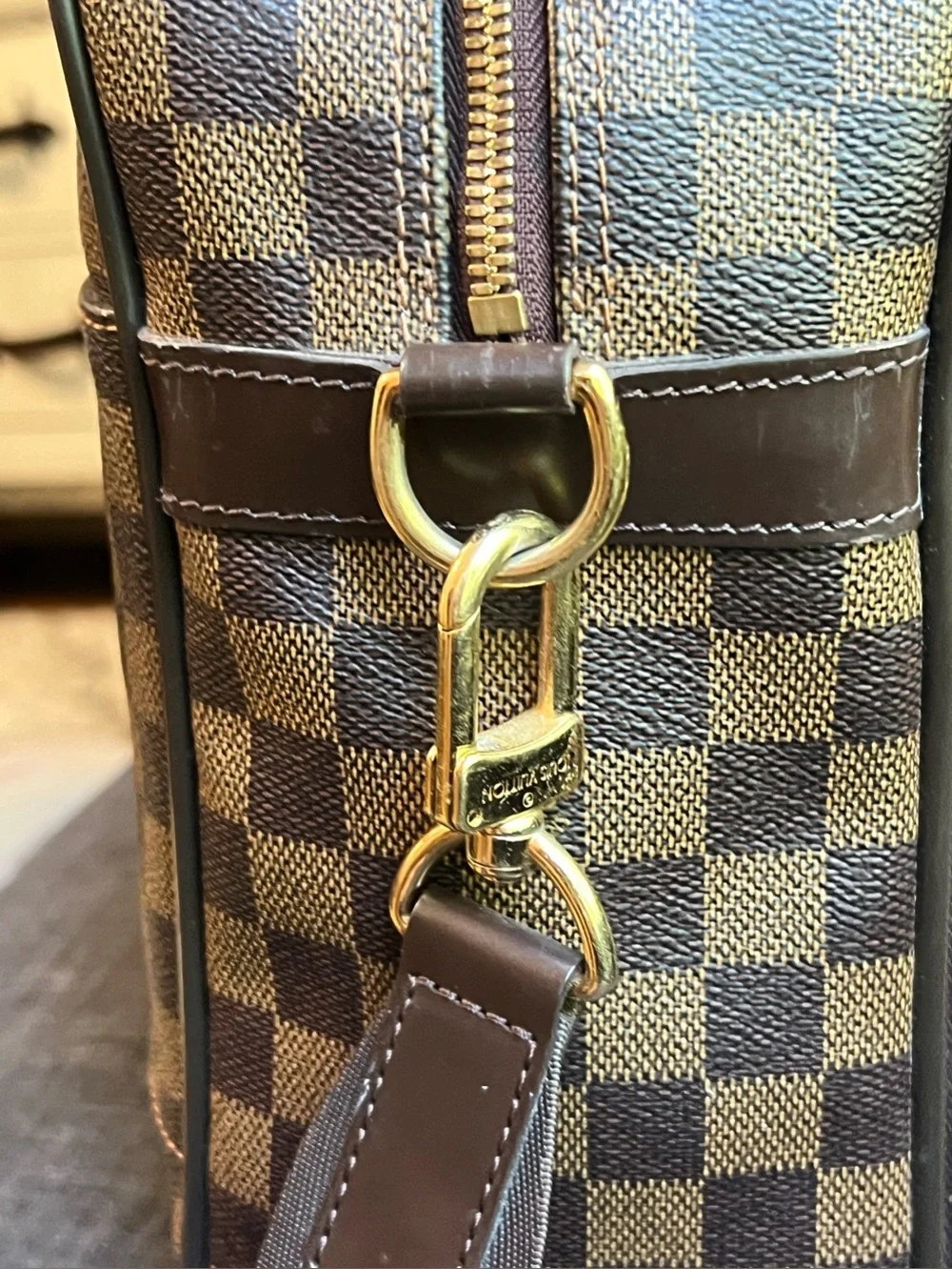 Louis Vuitton Brown Damier Travel Icare Laptop Bag with Shoulder Strap